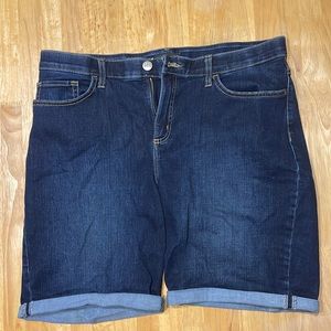 Lee Women's Mid Rise Regular Fit Denim Jean Shorts Blue Size 16
